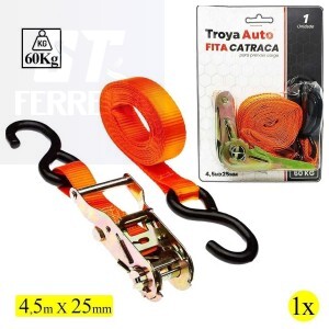 FITA CATRACA PARA PRENDER CARGA 4,5mX25mm (TRY-0023)