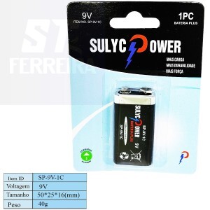 BATERIA 9V PLUS SULIC POWER (SP-9V-1C)