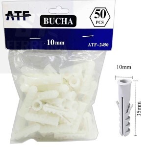 BUCHA DE FIXAÇÃO COM 10mm 50 UNIDADES (ATF-2450)