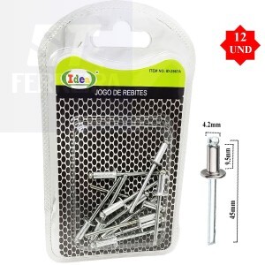 JOGO DE REBITES 12 UNDs 4.2mm X 9.5mm  (ID-2567A)