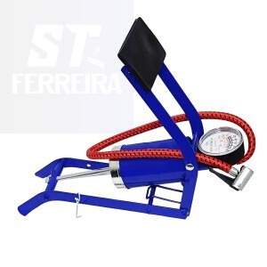 BOMBA DE AR COM PEDAL E MANÔMETRO (ID-4100)