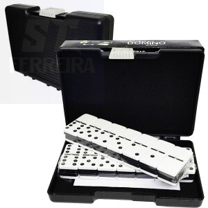JOGO DE DOMINÓ PROFISSIONAL NA MALETA 28 PEÇAS 10mm (ID-6644M)