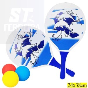 KIT DE FRESCOBOL 5 PEÇAS (ID-6848R)